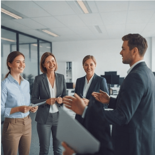 Besprechung von Qualifikationen und Anforderungen.